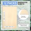 image12 Pack Basswood Sheets for Crafts 12x18x18 Inch 3mm Thick Unfinished Plywood for Laser Cutting ampamp Engraving DIY Ornaments and Architectural Model12Packs