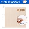 image12 Pack Basswood Sheets for Crafts 12x18x18 Inch 3mm Thick Unfinished Plywood for Laser Cutting ampamp Engraving DIY Ornaments and Architectural ModelBasswood 10Packs