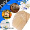 image12 Pack Basswood Sheets for Crafts 12x18x18 Inch 3mm Thick Unfinished Plywood for Laser Cutting ampamp Engraving DIY Ornaments and Architectural ModelBasswood 30Packs