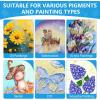 imageESRICH 8 Pack Mini Canvases for Painting 5x5In 25Profile Small Square Canvases Primed Cotton Small Stretched Canvas for Kids Painting Supplies Such as Painting PartiesSchoolampampHome Decor Projects5x7in8P