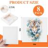 imageESRICH 8 Pack Mini Canvases for Painting 5x5In 25Profile Small Square Canvases Primed Cotton Small Stretched Canvas for Kids Painting Supplies Such as Painting PartiesSchoolampampHome Decor Projects5x5in8P