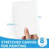 imageESRICH 8 Pack Mini Canvases for Painting 5x5In 25Profile Small Square Canvases Primed Cotton Small Stretched Canvas for Kids Painting Supplies Such as Painting PartiesSchoolampampHome Decor Projects5x7in8P