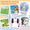 imageESRICH 8 Pack Mini Canvases for Painting 5x5In 25Profile Small Square Canvases Primed Cotton Small Stretched Canvas for Kids Painting Supplies Such as Painting PartiesSchoolampampHome Decor Projects6x6in6P