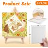 imageESRICH 8 Pack Mini Canvases for Painting 5x5In 25Profile Small Square Canvases Primed Cotton Small Stretched Canvas for Kids Painting Supplies Such as Painting PartiesSchoolampampHome Decor Projects6x6in6P