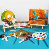imageESRICH Acrylic Paint Canvas Set104 Piece Professional Painting Supplies Kit with 4 Wood Easel4  12Colors4  10 Paint BrushesCanvas EtcPremium Paint Kit for Kids Students Artists Beginner