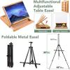 imageESRICH Acrylic Paint Canvas Set52 Piece Professional Painting Supplies Kit with 2 Wood Easel2  12Colors2  10 BrushesCircular Canvas EtcPremium Paint Kit for KidsStudents Artists and Beginner96 Color