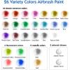 imageESRICH Airbrush Paint 52 Colors 1 oz with 4 ThinnerAir Brush Painting Set Acrylic Ready to Spray Air Brushes PaintWaterBased Airbrush Paint Set for MetalPlasticCanvasWoodAir brush Paint Kit26 color