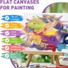 imageESRICH Canvas Boards for Painting 5 Pack Canvases for Painting 8x10 Cotton Primed Acid Free Blank Canvas Panels for Oil Paint Watercolor Acrylic Paint Gouache and Tempera912in 5pack
