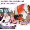 imageESRICH Canvas Boards for Painting 5 Pack Canvases for Painting 8x10 Cotton Primed Acid Free Blank Canvas Panels for Oil Paint Watercolor Acrylic Paint Gouache and Tempera912in 5pack