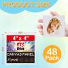 imageESRICH Canvas Boards for Painting 5 Pack Canvases for Painting 8x10 Cotton Primed Acid Free Blank Canvas Panels for Oil Paint Watercolor Acrylic Paint Gouache and Tempera44in 48pack
