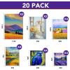 imageESRICH Canvases for Painting 8Pack Painting Canvas with 9x128x104x6Canvas Panels for Oil PaintWatercolorAcrylic PaintGouache and Tempera20 Packs Canvas Panel  6 Sizes