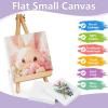 imageESRICH Mini Canvases for Painting 3x3IN Canvas in Bulk 64Pack 25In Profile Small Square Canvas Blank Canvases are Great for School Projects and Kids Birthday Parties Home Decor Project3x3in64 Packs