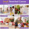 imageESRICH Mini Canvases for Painting 3x3IN Canvas in Bulk 64Pack 25In Profile Small Square Canvas Blank Canvases are Great for School Projects and Kids Birthday Parties Home Decor Project24x24in200 Packs