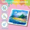 imageESRICH Mini Canvases for Painting 3x3IN Canvas in Bulk 64Pack 25In Profile Small Square Canvas Blank Canvases are Great for School Projects and Kids Birthday Parties Home Decor Project4x4in48 Packs
