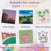 imageESRICH Mini Canvases for Painting 3x3IN Canvas in Bulk 64Pack 25In Profile Small Square Canvas Blank Canvases are Great for School Projects and Kids Birthday Parties Home Decor Project24x24in200 Packs
