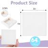 imageESRICH Mini Canvases for Painting 3x3IN Canvas in Bulk 64Pack 25In Profile Small Square Canvas Blank Canvases are Great for School Projects and Kids Birthday Parties Home Decor Project3x3in64 Packs