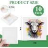 imageESRICH Mini Canvases for Painting4x4In Canvas in Bulk 10Pack 25In Profile Small Square Canvas Blank Canvases are Great for School Projects and Kids Birthday Parties Home Decor Project