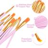 imageESRICH Paint Brushes Set20 Packs 200 Pcs Acrylic Paint Brush SetAcrylic Oil Watercolor Face Nail Art Miniature DetailingRock PaintingPainting Artist Professional KitsGreenPink