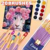 imageESRICH Paint Brushes Set20 Packs 200 Pcs Acrylic Paint Brush SetAcrylic Oil Watercolor Face Nail Art Miniature DetailingRock PaintingPainting Artist Professional KitsGreenPurple