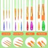 imageESRICH Paint Brushes Set20 Packs 200 Pcs Acrylic Paint Brush SetAcrylic Oil Watercolor Face Nail Art Miniature DetailingRock PaintingPainting Artist Professional KitsGreenGreen