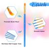 imageESRICH Paint Brushes Set20 Packs 200 Pcs Acrylic Paint Brush SetAcrylic Oil Watercolor Face Nail Art Miniature DetailingRock PaintingPainting Artist Professional KitsGreenBlue