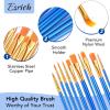 imageESRICH Paint Brushes Set20 Packs 200 Pcs Acrylic Paint Brush SetAcrylic Oil Watercolor Face Nail Art Miniature DetailingRock PaintingPainting Artist Professional KitsGreenBlue