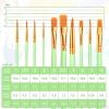 imageESRICH Paint Brushes Set20 Packs 200 Pcs Acrylic Paint Brush SetAcrylic Oil Watercolor Face Nail Art Miniature DetailingRock PaintingPainting Artist Professional KitsGreenGreen