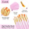 imageESRICH Paint Brushes Set20 Packs 200 Pcs Acrylic Paint Brush SetAcrylic Oil Watercolor Face Nail Art Miniature DetailingRock PaintingPainting Artist Professional KitsGreenPink
