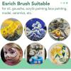 imageESRICH Paint Brushes Set24 Packs 240 Pcs Acrylic Paint Brush SetAcrylic Oil Watercolor Face Nail Art Miniature DetailingRock PaintingPainting Artist Professional KitsGreenGreen