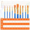 imageESRICH Paint Brushes Set24 Packs 240 Pcs Acrylic Paint Brush SetAcrylic Oil Watercolor Face Nail Art Miniature DetailingRock PaintingPainting Artist Professional KitsGreenBlue