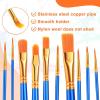 imageESRICH Paint Brushes Set24 Packs 240 Pcs Acrylic Paint Brush SetAcrylic Oil Watercolor Face Nail Art Miniature DetailingRock PaintingPainting Artist Professional KitsGreenBlue