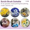 imageESRICH Paint Brushes Set24 Packs 240 Pcs Acrylic Paint Brush SetAcrylic Oil Watercolor Face Nail Art Miniature DetailingRock PaintingPainting Artist Professional KitsGreenPurple