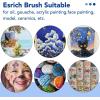 imageESRICH Paint Brushes Set24 Packs 240 Pcs Acrylic Paint Brush SetAcrylic Oil Watercolor Face Nail Art Miniature DetailingRock PaintingPainting Artist Professional KitsGreenBlue