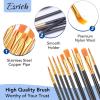 imageESRICH Paint Brushes Set24 Packs 240 Pcs Acrylic Paint Brush SetAcrylic Oil Watercolor Face Nail Art Miniature DetailingRock PaintingPainting Artist Professional KitsGreenBlack