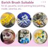 imageESRICH Paint Brushes Set24 Packs 240 Pcs Acrylic Paint Brush SetAcrylic Oil Watercolor Face Nail Art Miniature DetailingRock PaintingPainting Artist Professional KitsGreenPink