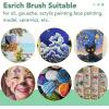 imageESRICH Paint Brushes Set24 Packs 240 Pcs Acrylic Paint Brush SetAcrylic Oil Watercolor Face Nail Art Miniature DetailingRock PaintingPainting Artist Professional KitsGreenGreen