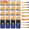 imageESRICH Paint Brushes Set24 Packs 240 Pcs Acrylic Paint Brush SetAcrylic Oil Watercolor Face Nail Art Miniature DetailingRock PaintingPainting Artist Professional KitsGreenBlack