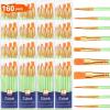 imageESRICH Paint Brushes Set24 Packs 240 Pcs Acrylic Paint Brush SetAcrylic Oil Watercolor Face Nail Art Miniature DetailingRock PaintingPainting Artist Professional KitsGreenGreen