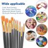 imageESRICH Paint Brushes Set24 Packs 240 Pcs Acrylic Paint Brush SetAcrylic Oil Watercolor Face Nail Art Miniature DetailingRock PaintingPainting Artist Professional KitsGreenBlack