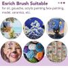 imageESRICH Paint Brushes Set24 Packs 240 Pcs Acrylic Paint Brush SetAcrylic Oil Watercolor Face Nail Art Miniature DetailingRock PaintingPainting Artist Professional KitsGreenPurple