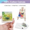 imageESRICH Small Stretched Canvas for Painting 6x6 inch 25Profile Art Primed 16 Pack Canvases for Painting Cotton Small Professional Blank Paint Canvas for Kids and Art Supplies for Acrylics Oils3x3in32 Packs