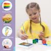 imageESRICH Small Stretched Canvas for Painting 6x6 inch 25Profile Art Primed 16 Pack Canvases for Painting Cotton Small Professional Blank Paint Canvas for Kids and Art Supplies for Acrylics Oils3x3in32 Packs
