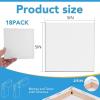 imageESRICH Small Stretched Canvas for Painting 6x6 inch 25Profile Art Primed 16 Pack Canvases for Painting Cotton Small Professional Blank Paint Canvas for Kids and Art Supplies for Acrylics Oils5x5in18 Packs