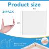 imageESRICH Small Stretched Canvas for Painting 6x6 inch 25Profile Art Primed 16 Pack Canvases for Painting Cotton Small Professional Blank Paint Canvas for Kids and Art Supplies for Acrylics Oils4x4in24 Packs
