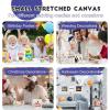 imageESRICH Small Stretched Canvas for Painting 6x6 inch 25Profile Art Primed 16 Pack Canvases for Painting Cotton Small Professional Blank Paint Canvas for Kids and Art Supplies for Acrylics Oils6x6in16 Packs