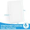 imageESRICH Small Stretched Canvas for Painting 6x6 inch 25Profile Art Primed 8 Pack Canvases for Painting Cotton Small Professional Blank Paint Canvas for Kids and Art Supplies for Acrylics Oils6 Packs Stretched Canvas  57in
