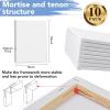 imageESRICH Stretched Canvas for Painting 18x24 Inch 5Pack Large Canvas for Painting Primed AcidFree Cotton Blank Canvases Art Paint Canvases for Oil PaintWatercolorAcrylic PaintGouache and Tempera8X10IN 10 Packs