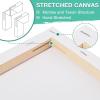 imageESRICH Stretched Canvas for Painting 18x24 Inch 5Pack Large Canvas for Painting Primed AcidFree Cotton Blank Canvases Art Paint Canvases for Oil PaintWatercolorAcrylic PaintGouache and Tempera10X10IN 10 Packs