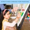 imageESRICH Stretched Canvas for Painting 18x24 Inch 5Pack Large Canvas for Painting Primed AcidFree Cotton Blank Canvases Art Paint Canvases for Oil PaintWatercolorAcrylic PaintGouache and Tempera9X12IN 8 Packs