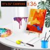imageESRICH Stretched Canvas for Painting 18x24 Inch 5Pack Large Canvas for Painting Primed AcidFree Cotton Blank Canvases Art Paint Canvases for Oil PaintWatercolorAcrylic PaintGouache and Tempera11X14IN 36 Packs